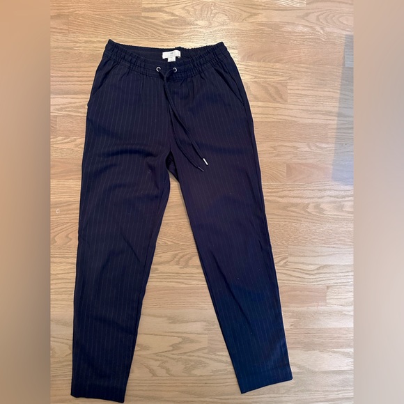H&M Drawstring Pinstripe Pants Navy - Picture 5 of 6